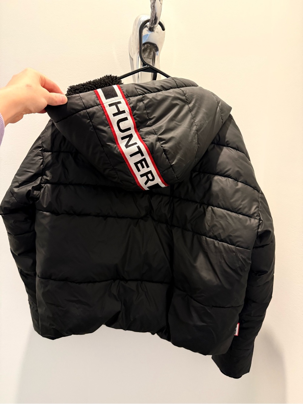 Hunter Interpreted Short (Waist Length) Quilted Hooded Puffer - Size S / M - Picture 2 of 8